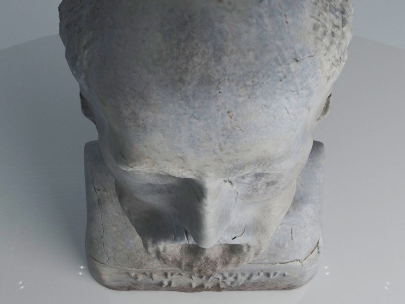 Ancient Bust Sulpture 3D model_4