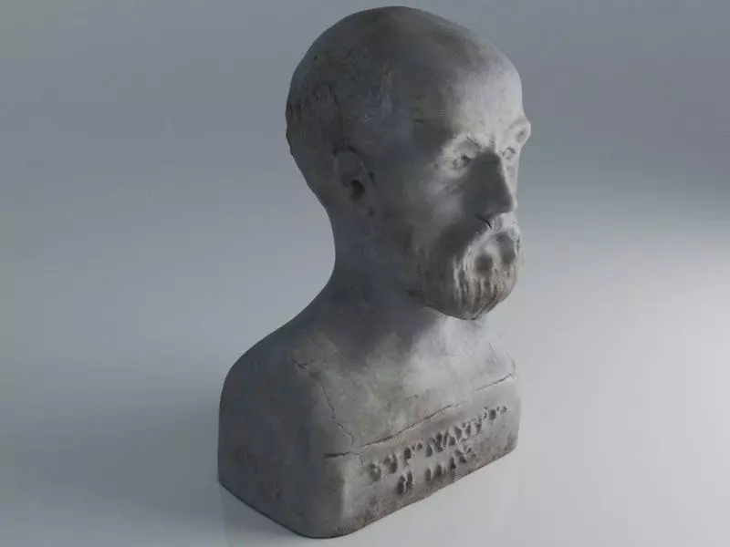 Ancient Bust Sulpture 3D model_0