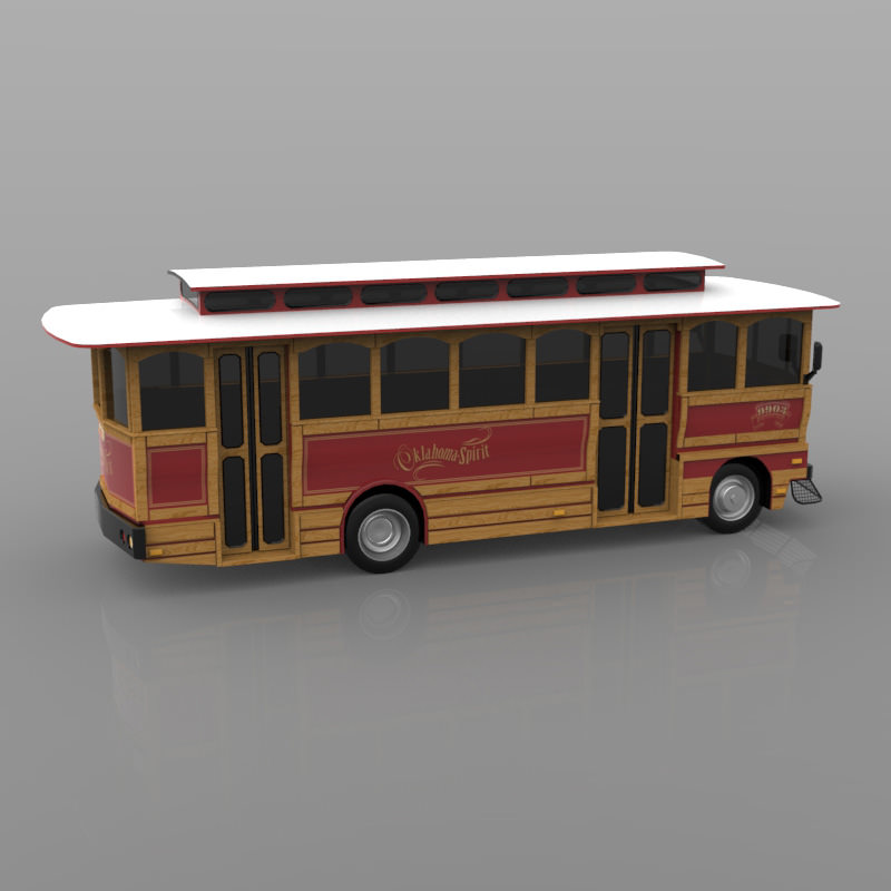 Trolley in obj format 3D model_7