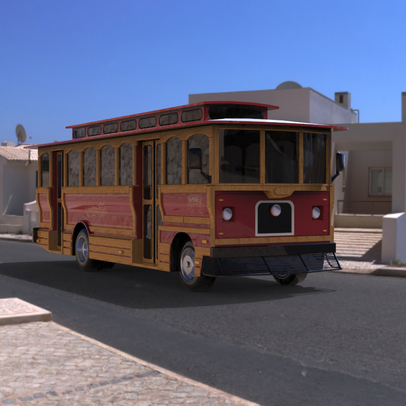 Trolley in obj format 3D model_8