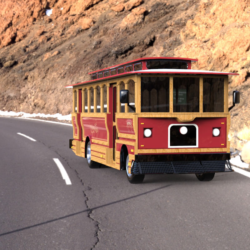 Trolley in obj format 3D model_1