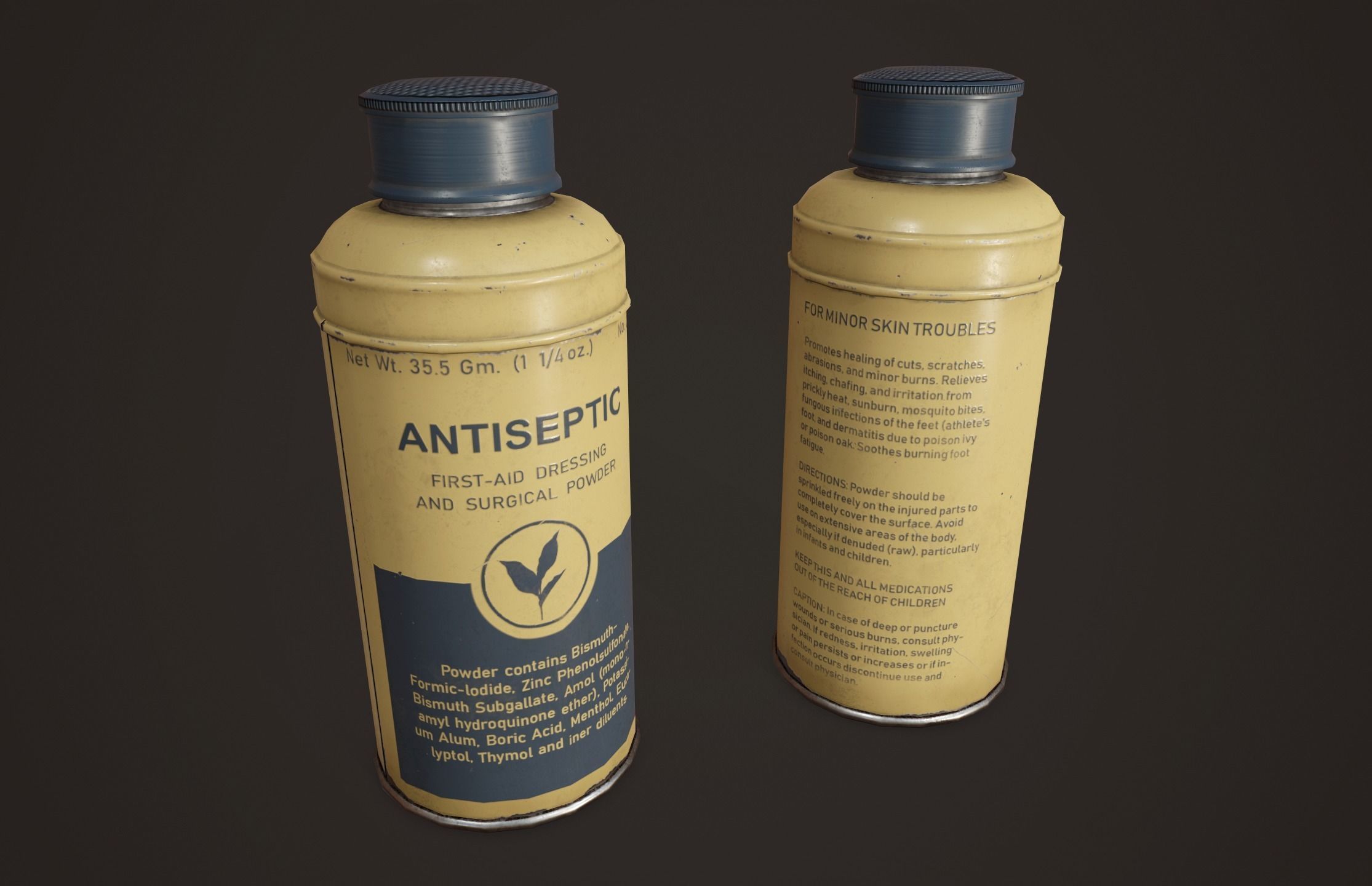 Vintage First Aid Kit - PBR Game Ready Low-poly 3D model_10