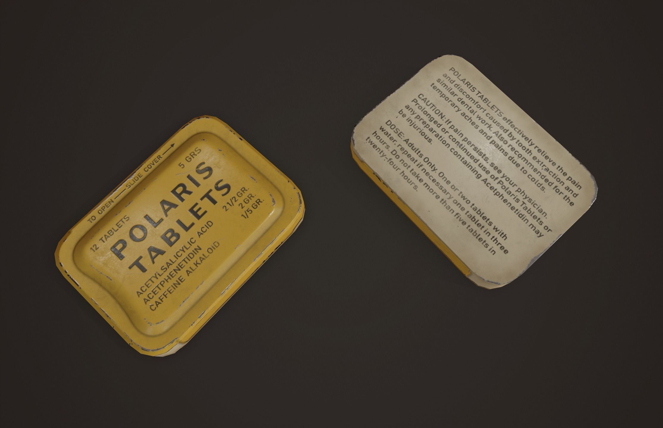 Vintage First Aid Kit - PBR Game Ready Low-poly 3D model_8