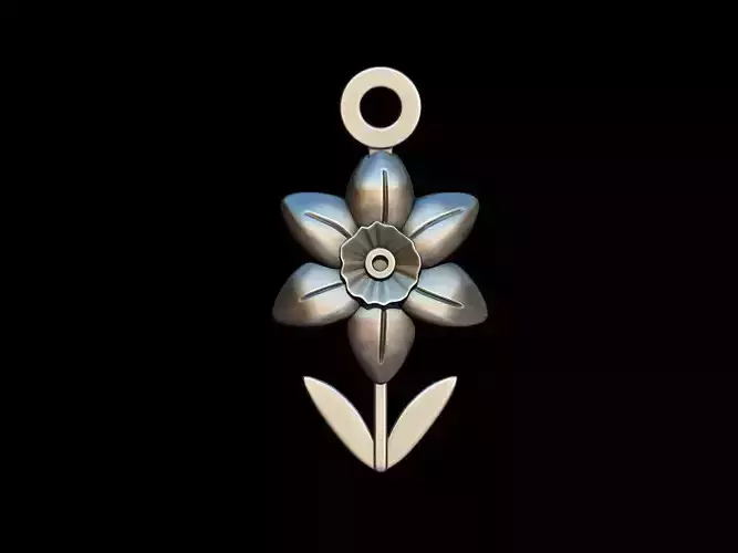 Daffodil key ring pendant