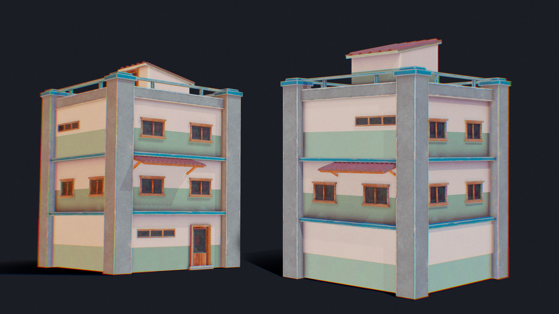 House of Color H Low-poly 3D model_2