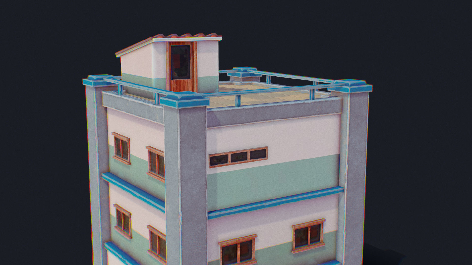 House of Color H Low-poly 3D model_5