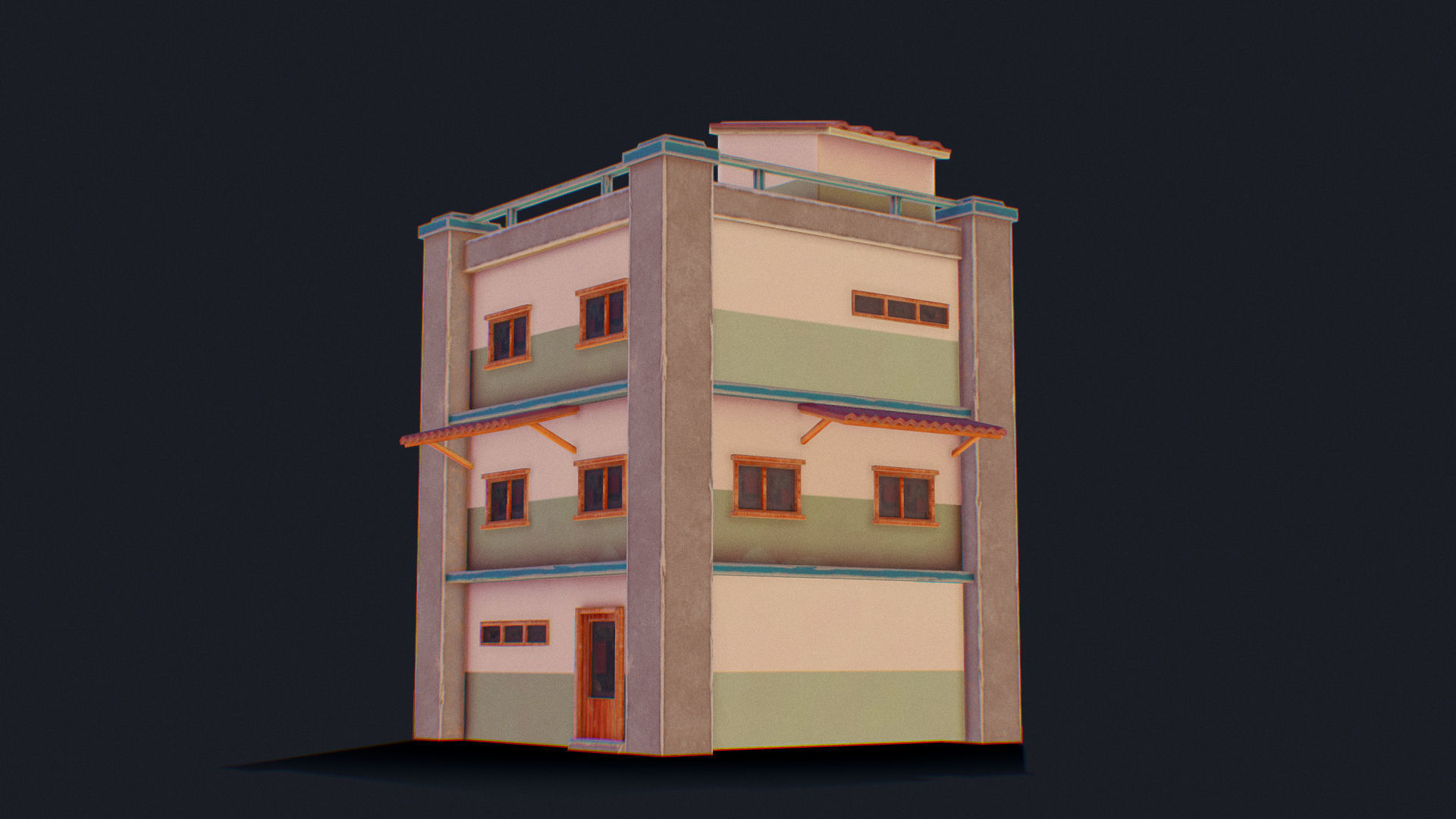 House of Color H Low-poly 3D model_8