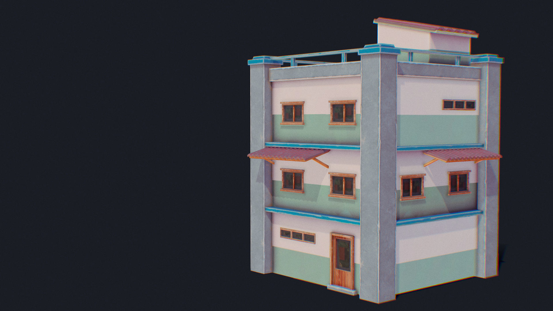 House of Color H Low-poly 3D model_7