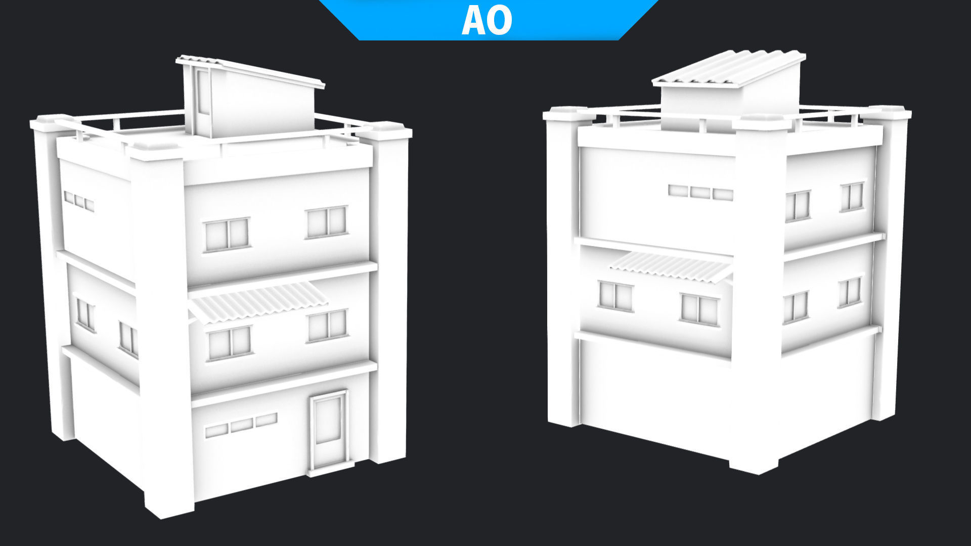 House of Color H Low-poly 3D model_9
