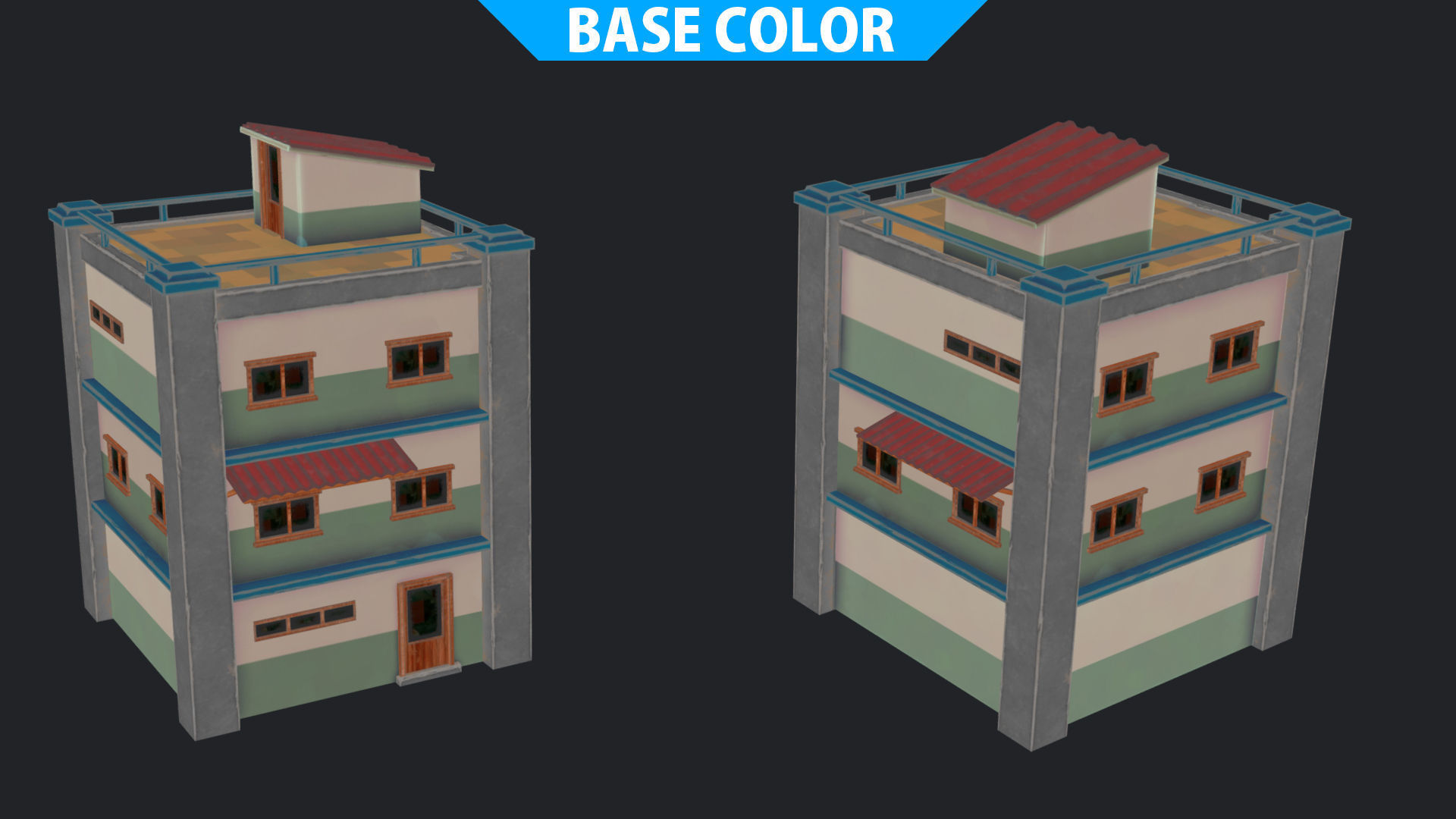 House of Color H Low-poly 3D model_10