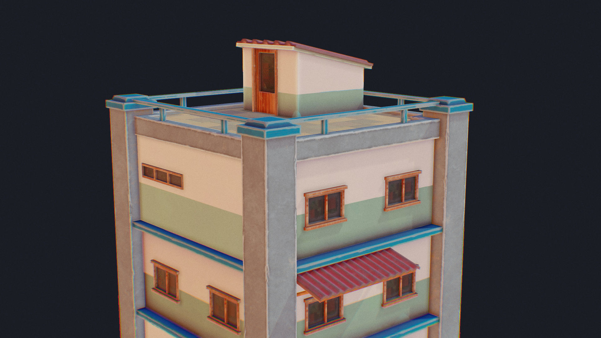 House of Color H Low-poly 3D model_6