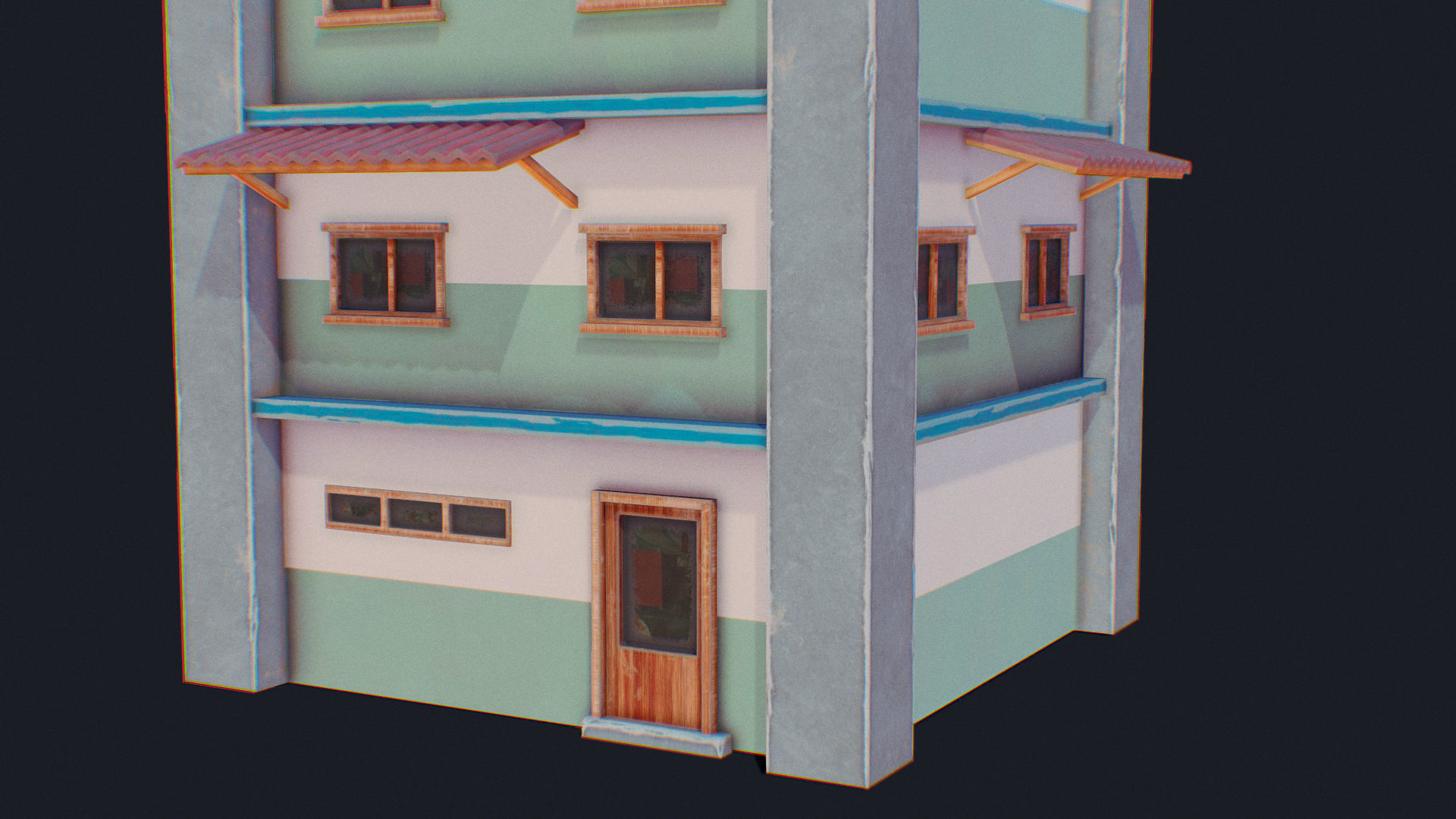 House of Color H Low-poly 3D model_4
