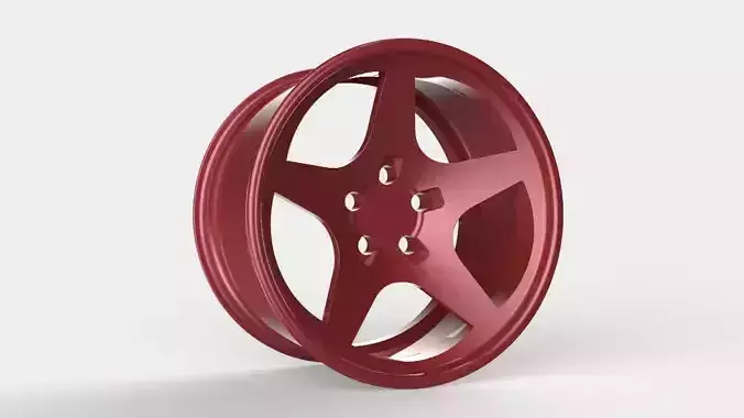 red wheels Rims auto moto garage 