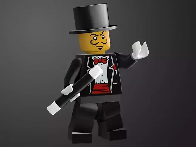 Magician Lego Game Ready Low-poly 3D model