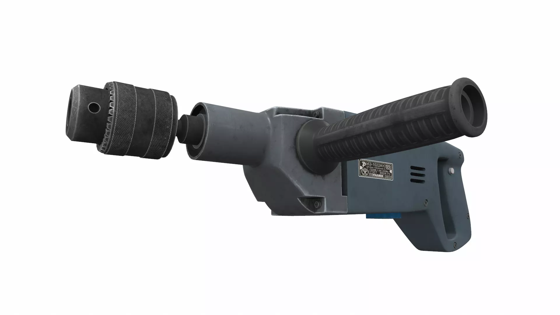 Vintage soviet drill 3D model_0