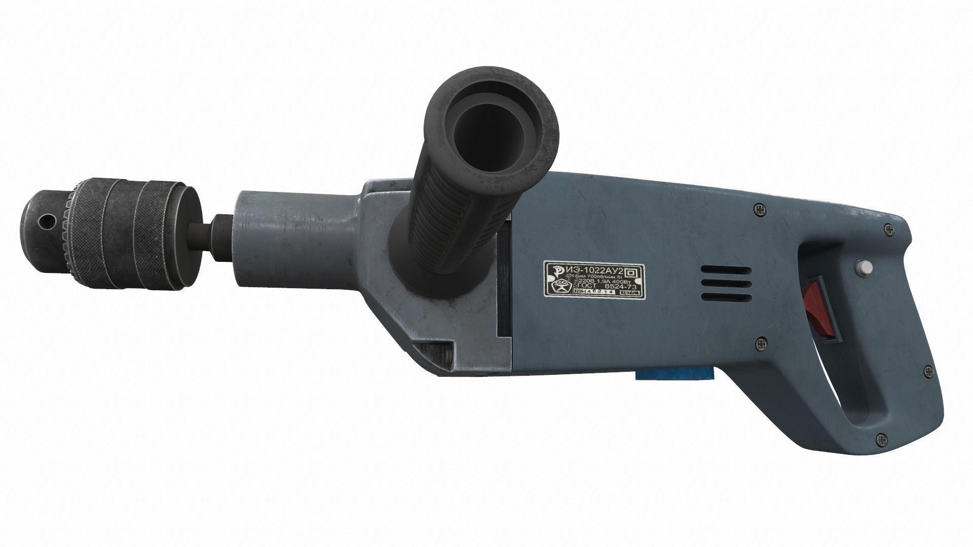 Vintage soviet drill 3D model_1