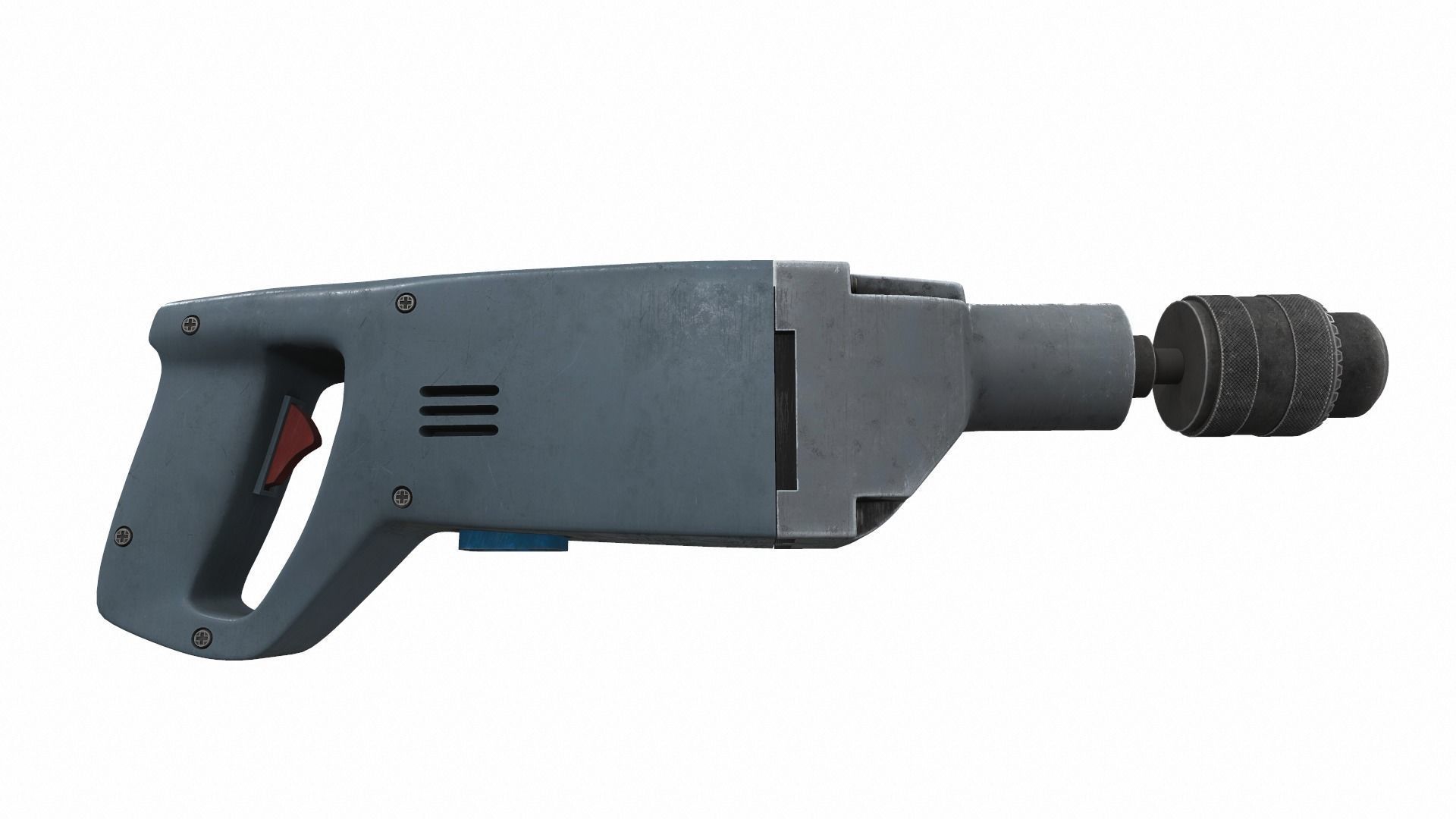 Vintage soviet drill 3D model_2