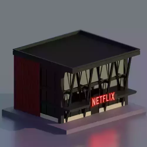 Netflix Movie Theater Low-poly 3D model