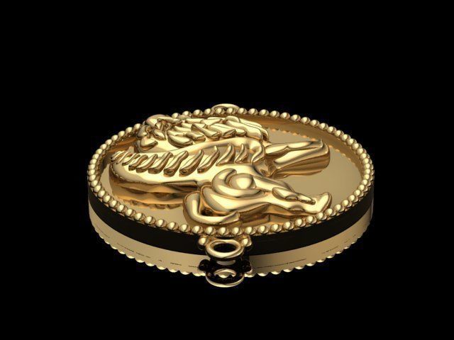 lion Bracelet 3D print model_16