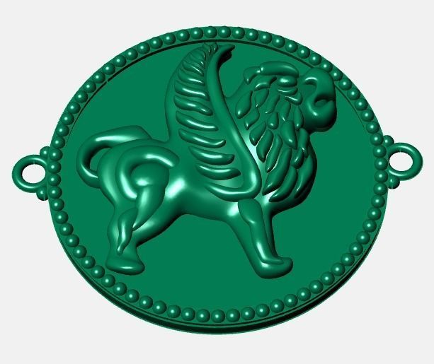 lion Bracelet 3D print model_6