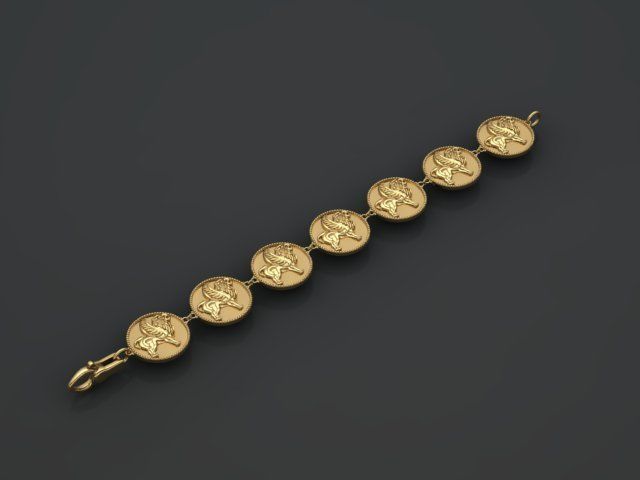 lion Bracelet 3D print model_4