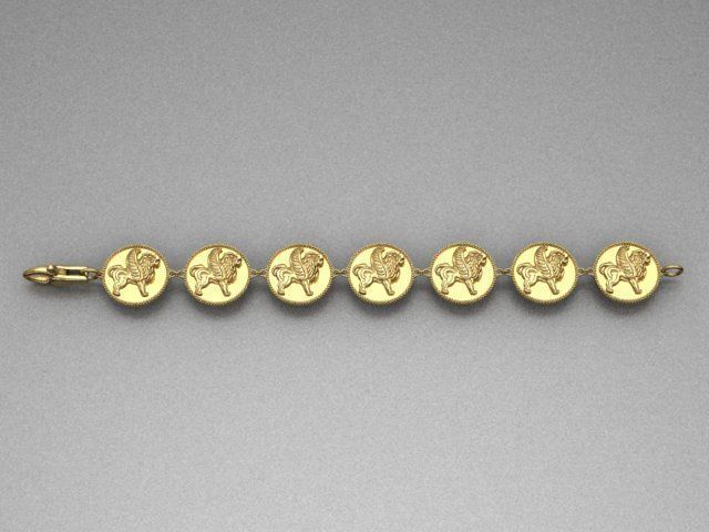 lion Bracelet 3D print model_5