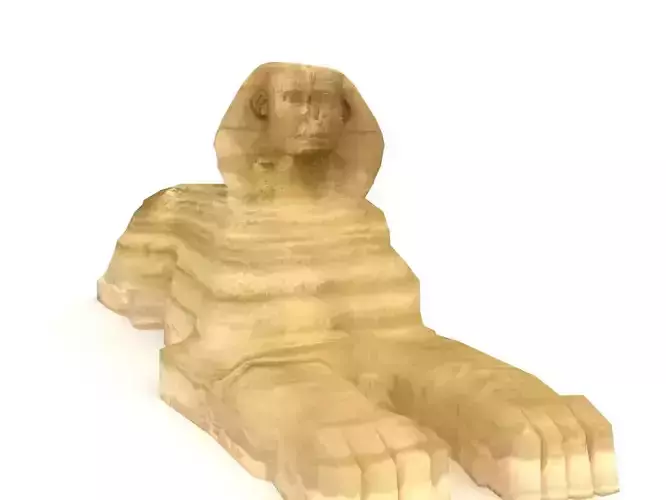 The Great Sphinx of Egypt Giza Low Poly Low-poly 3D model