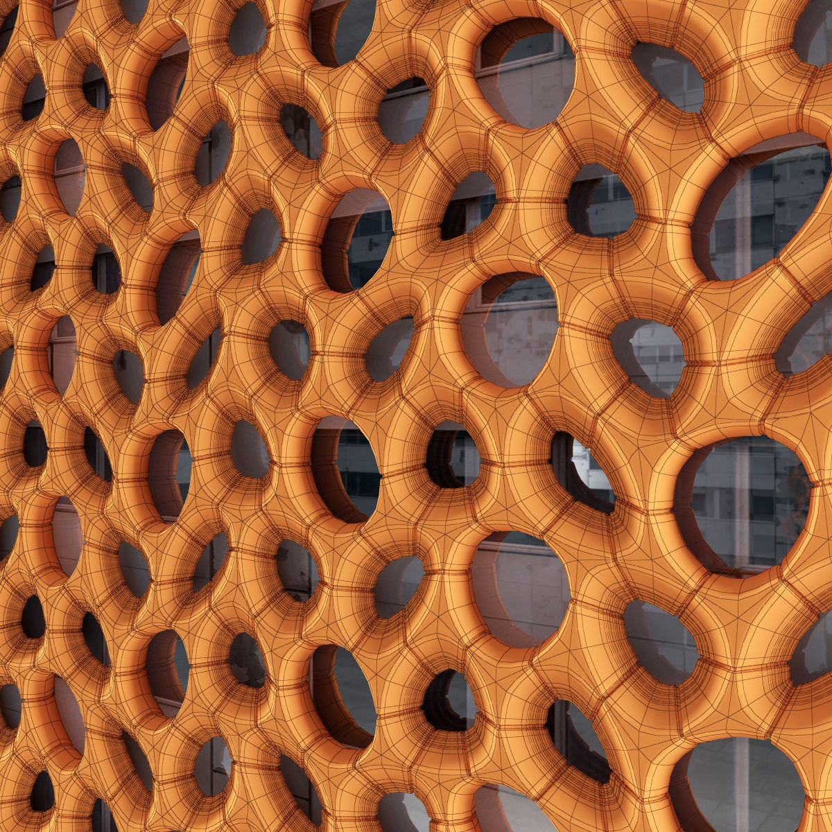 Bionics cage hole 3D model_6