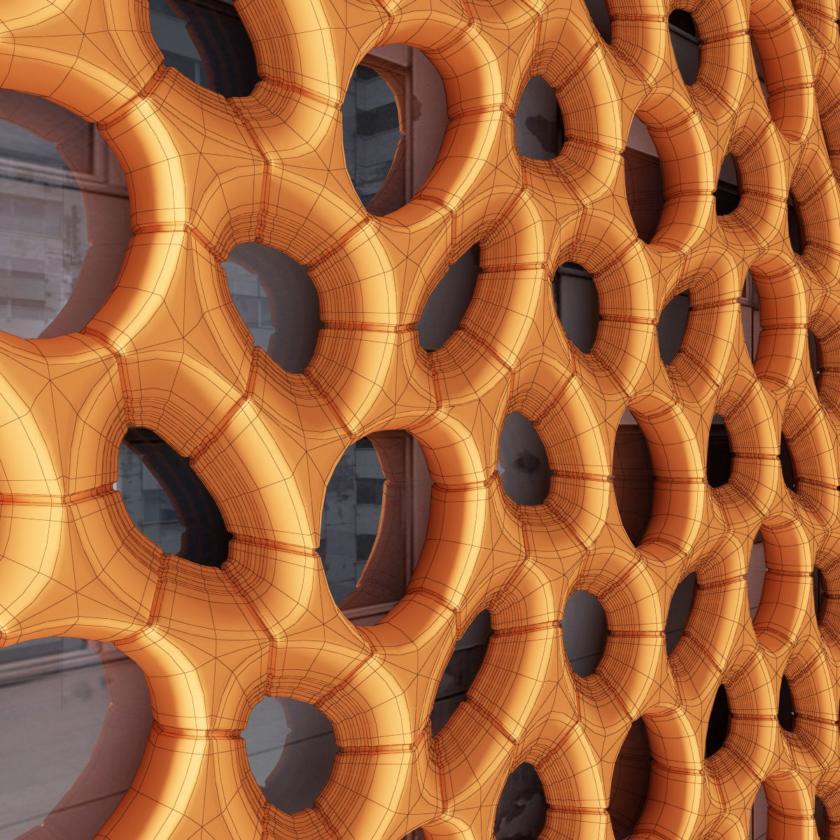 Bionics cage hole 3D model_5