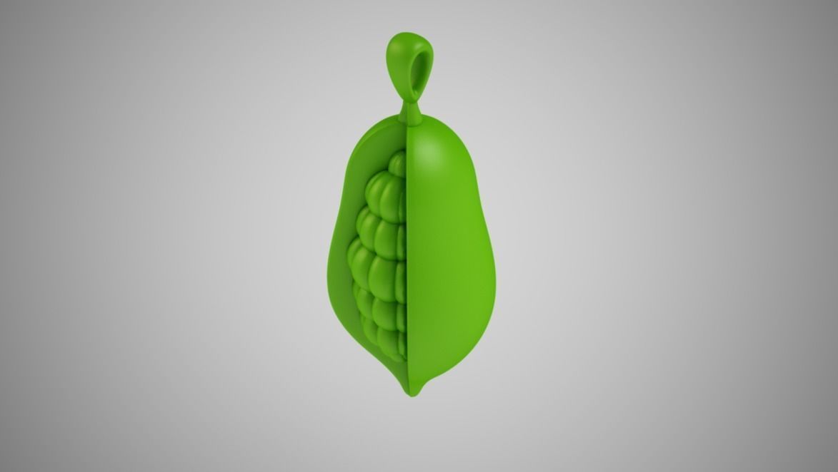 Cocoa Bean Necklace 3D print model_10