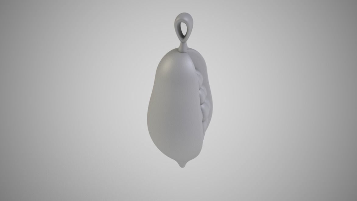 Cocoa Bean Necklace 3D print model_8
