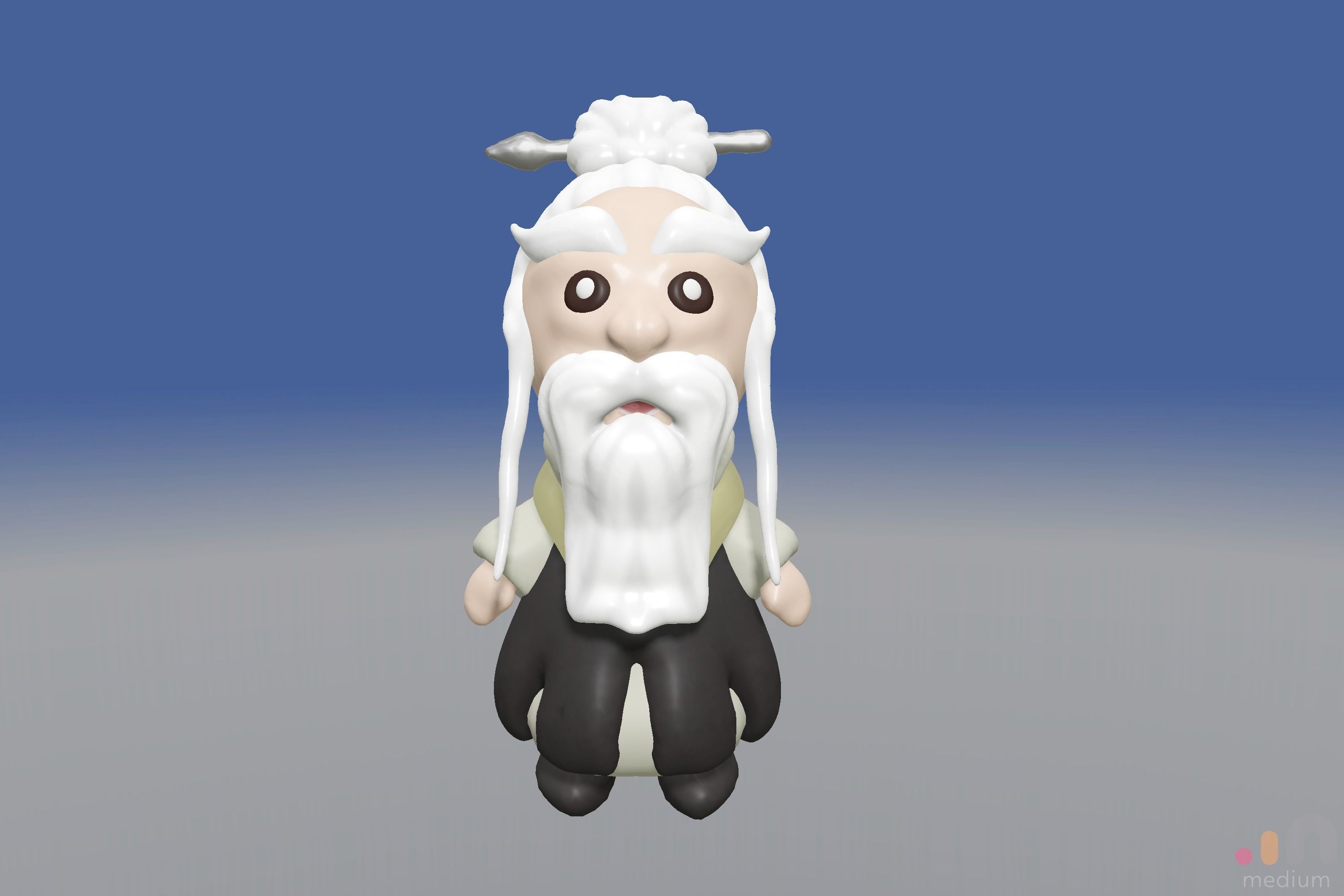 Pai Mei White Brow from Kill Bill movie 3D model_24
