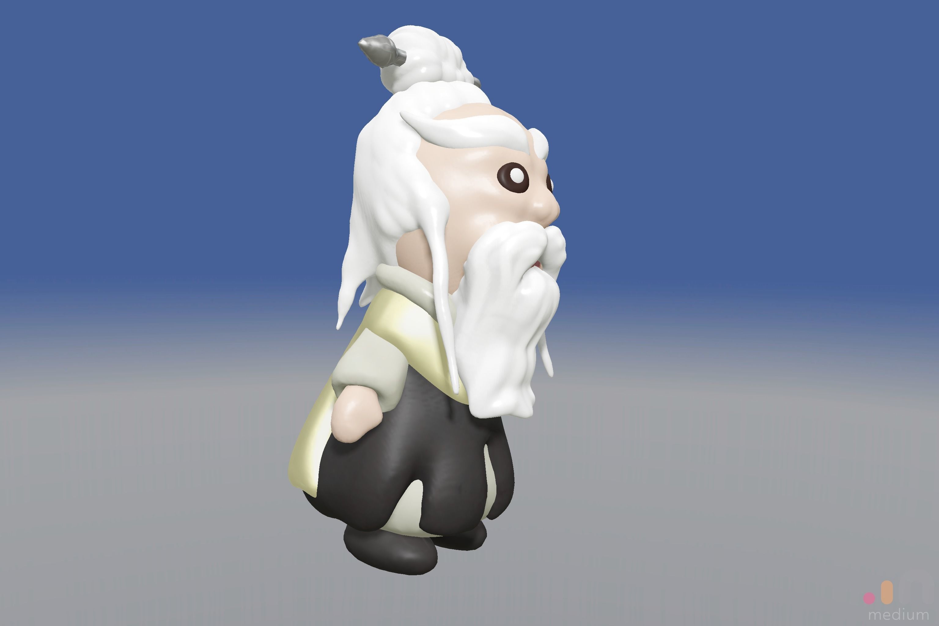Pai Mei White Brow from Kill Bill movie 3D model_7