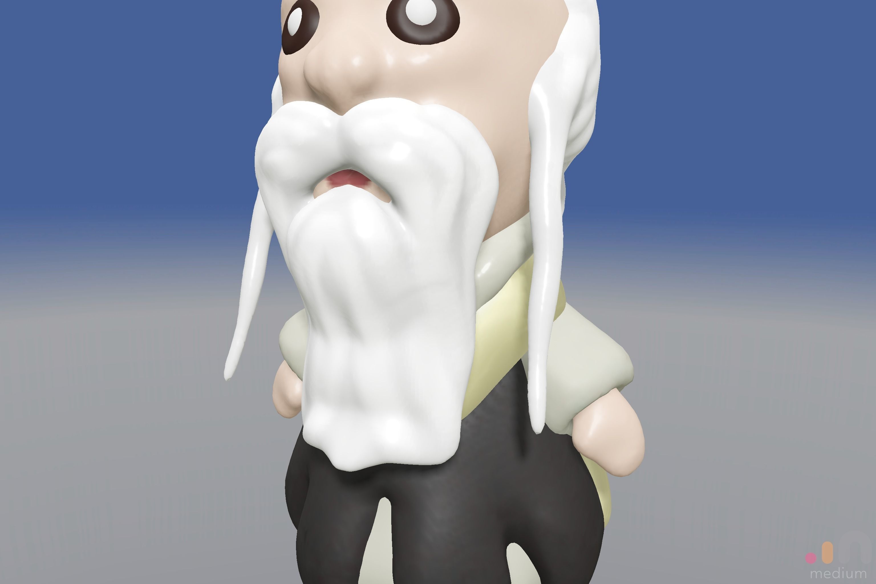 Pai Mei White Brow from Kill Bill movie 3D model_12