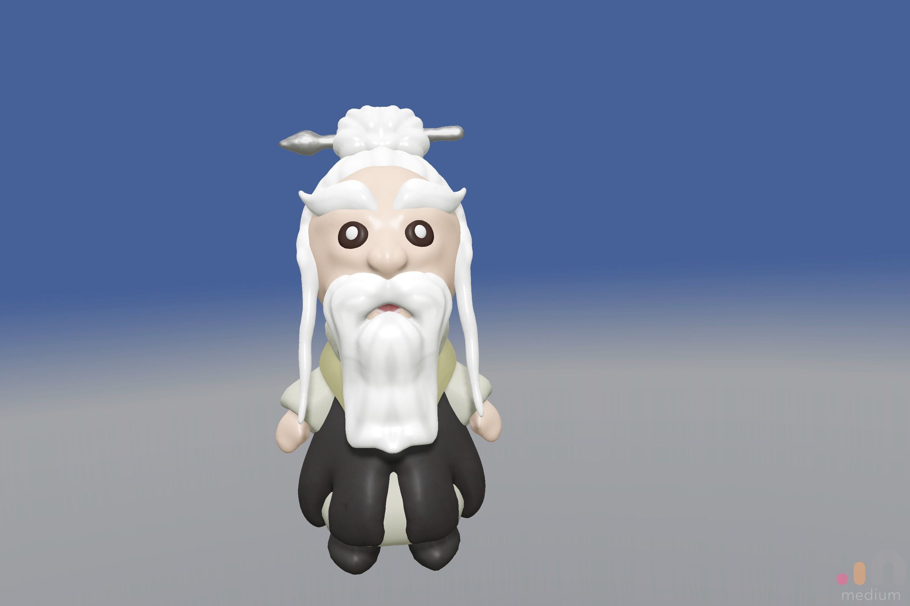 Pai Mei White Brow from Kill Bill movie 3D model_26