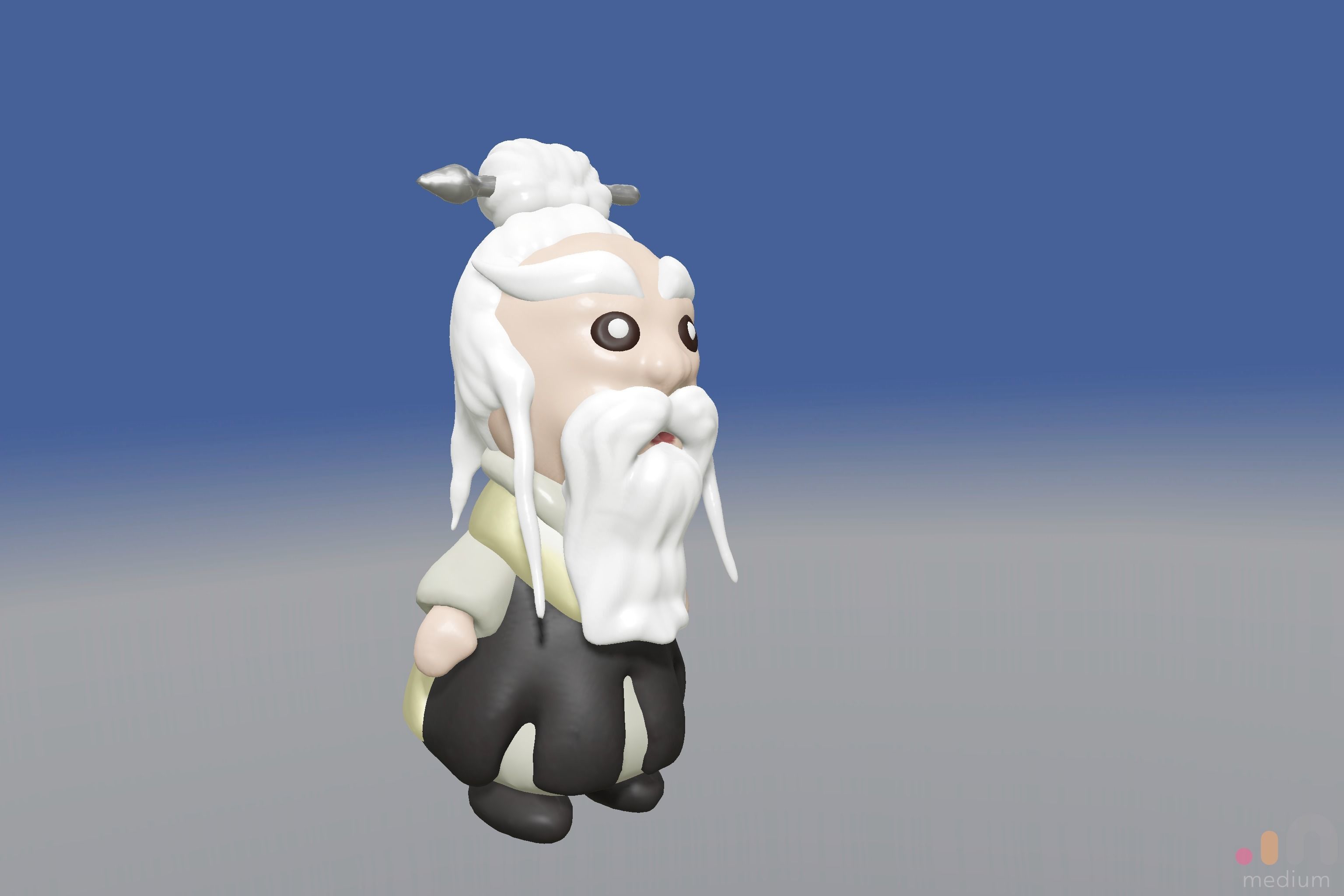 Pai Mei White Brow from Kill Bill movie 3D model_25