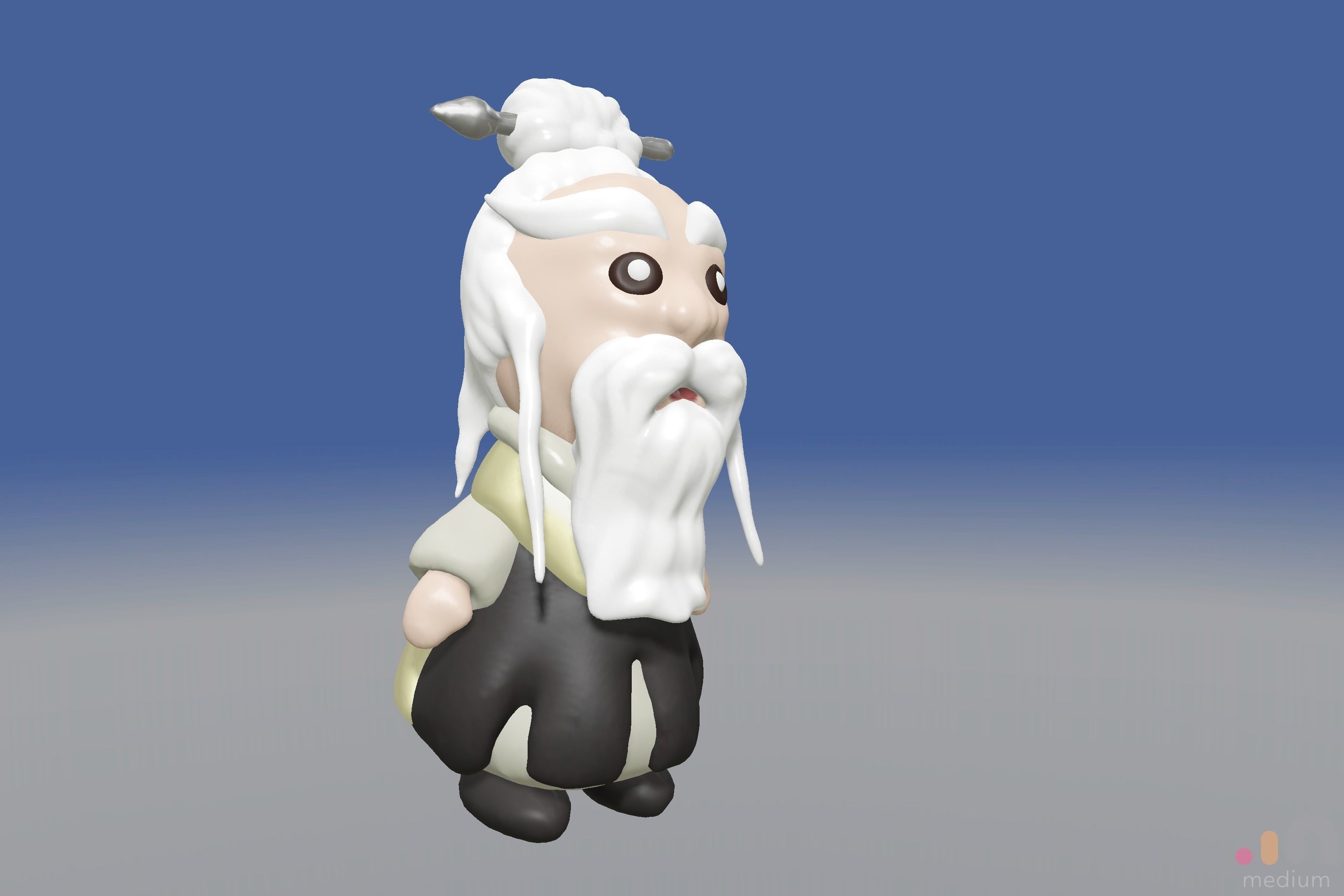 Pai Mei White Brow from Kill Bill movie 3D model_23