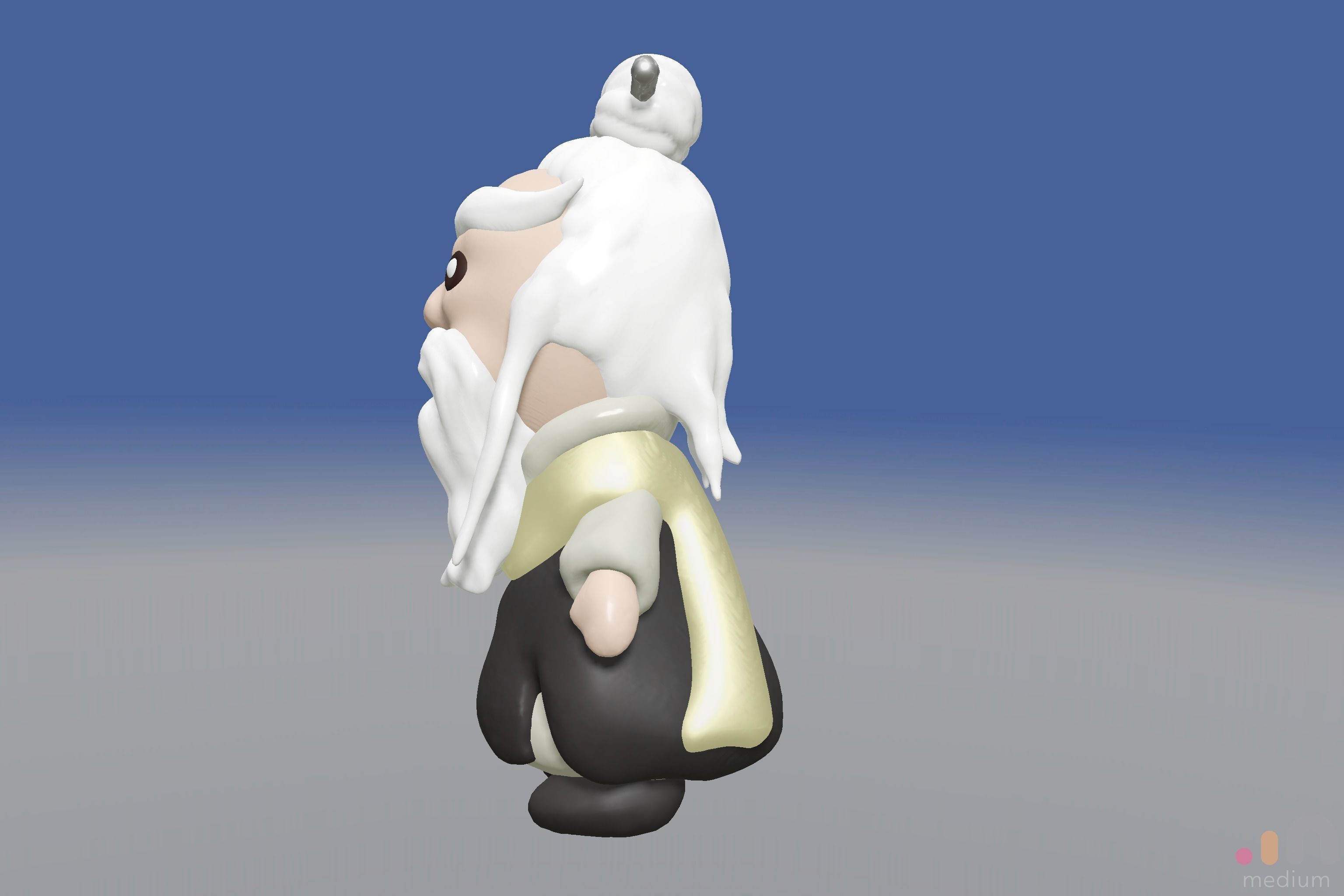 Pai Mei White Brow from Kill Bill movie 3D model_4