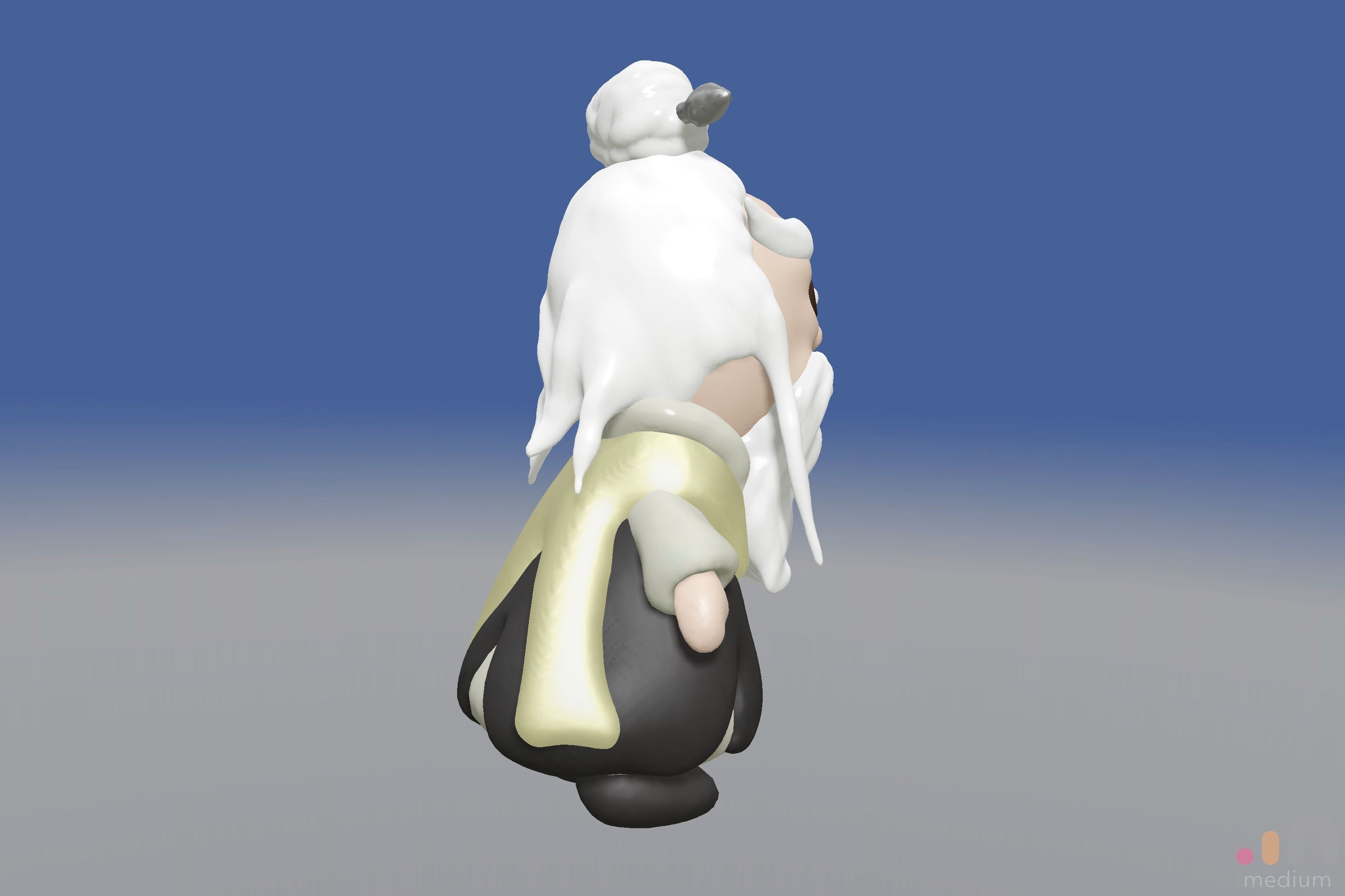Pai Mei White Brow from Kill Bill movie 3D model_6