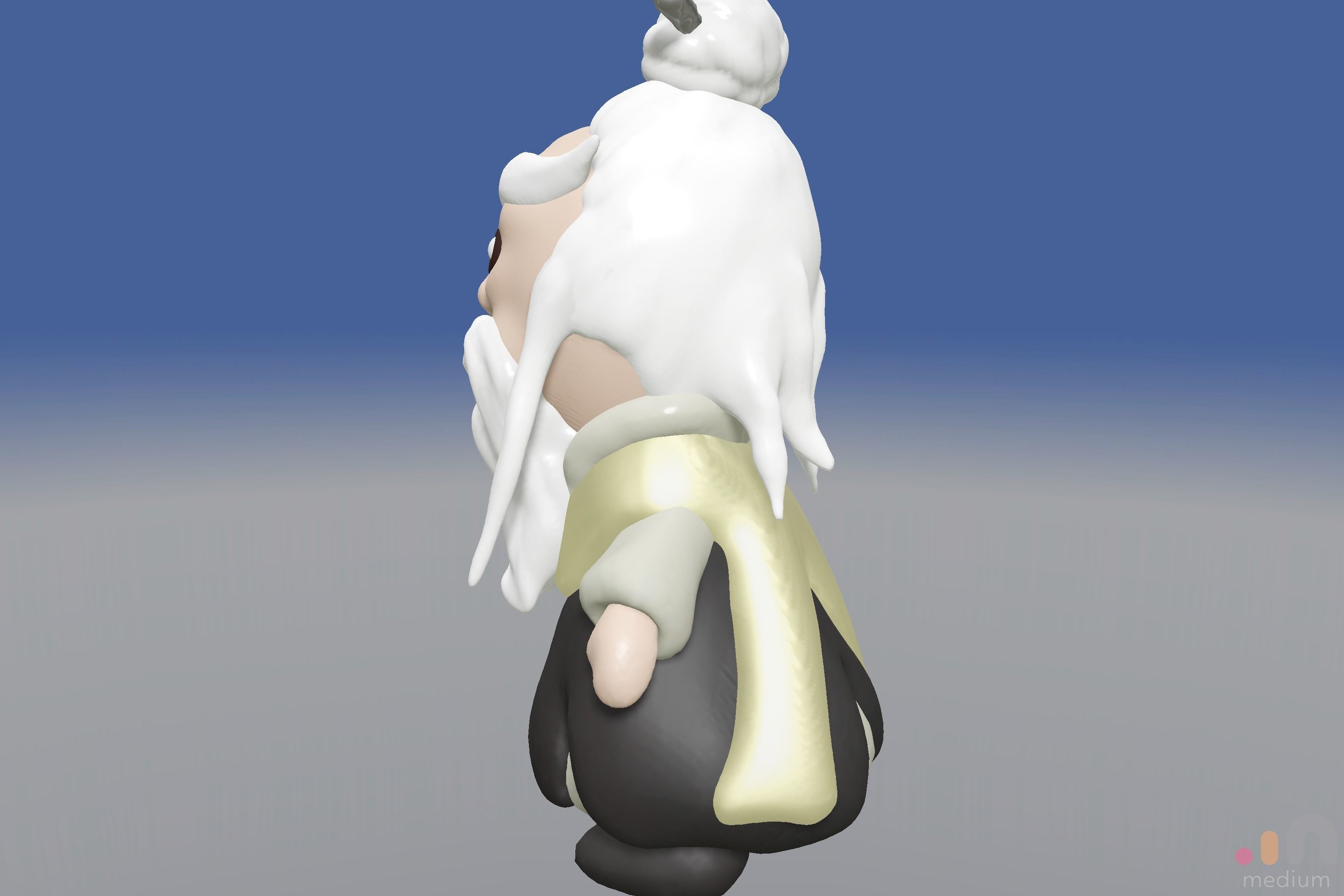 Pai Mei White Brow from Kill Bill movie 3D model_21