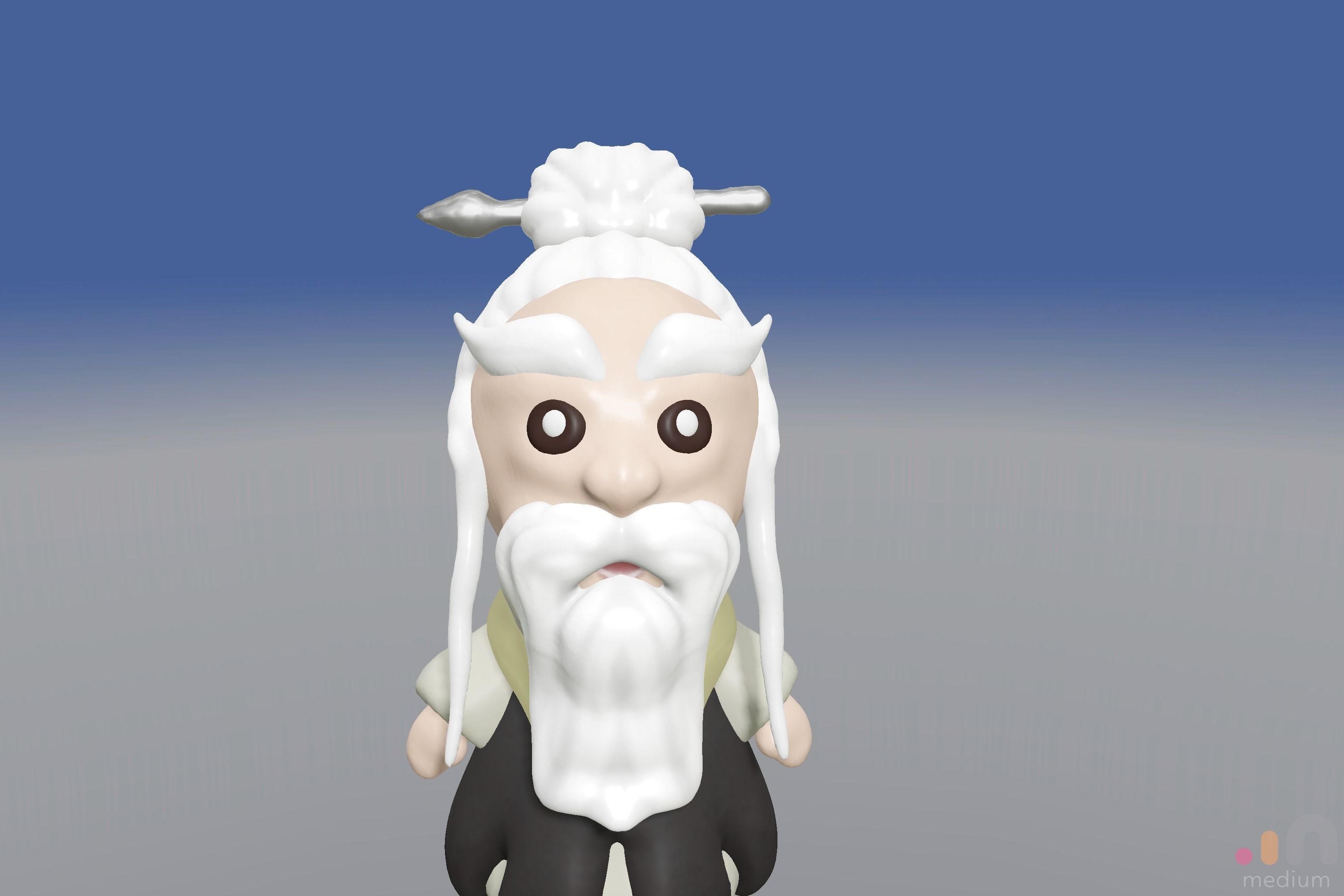 Pai Mei White Brow from Kill Bill movie 3D model_27