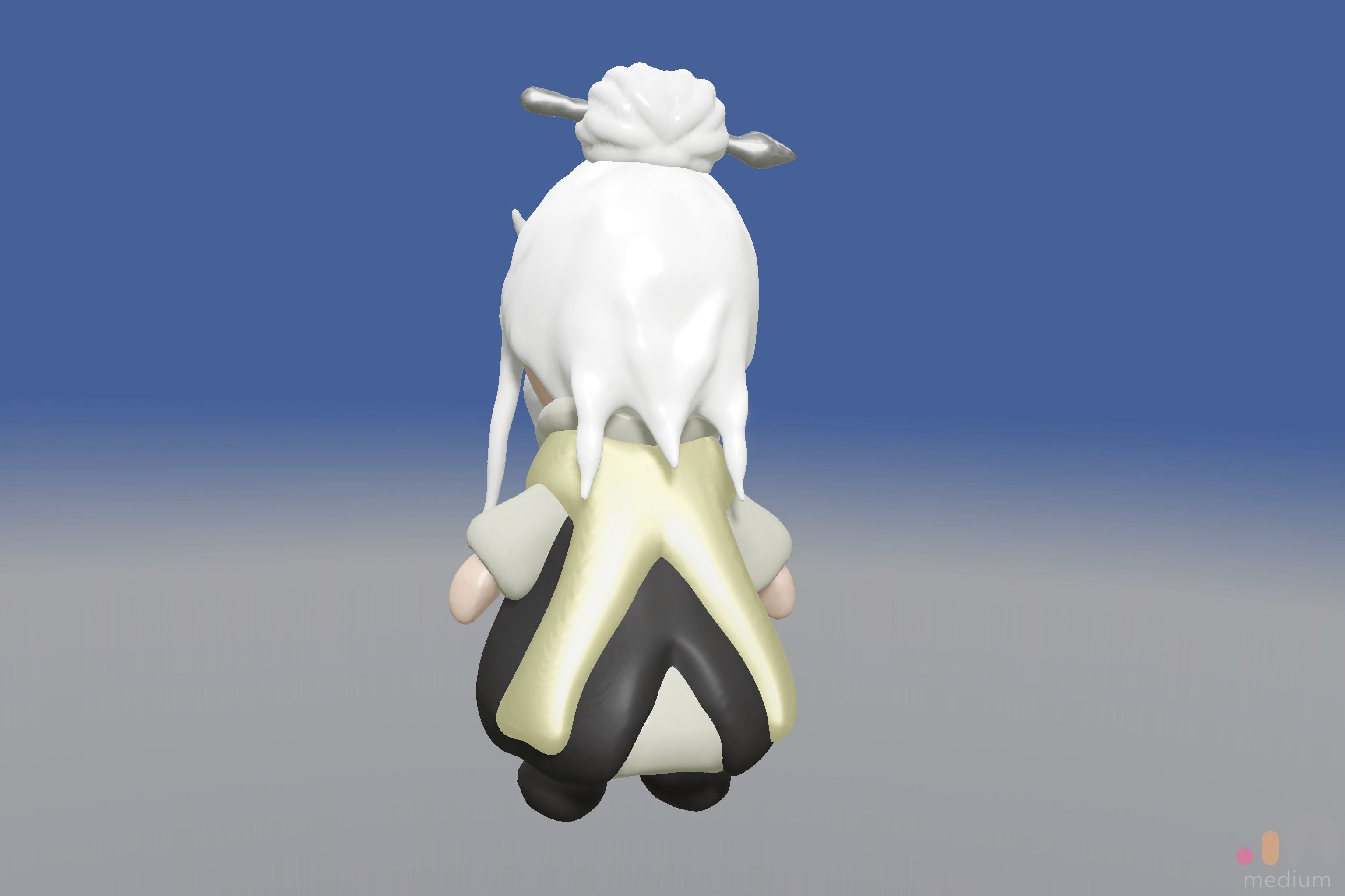 Pai Mei White Brow from Kill Bill movie 3D model_5