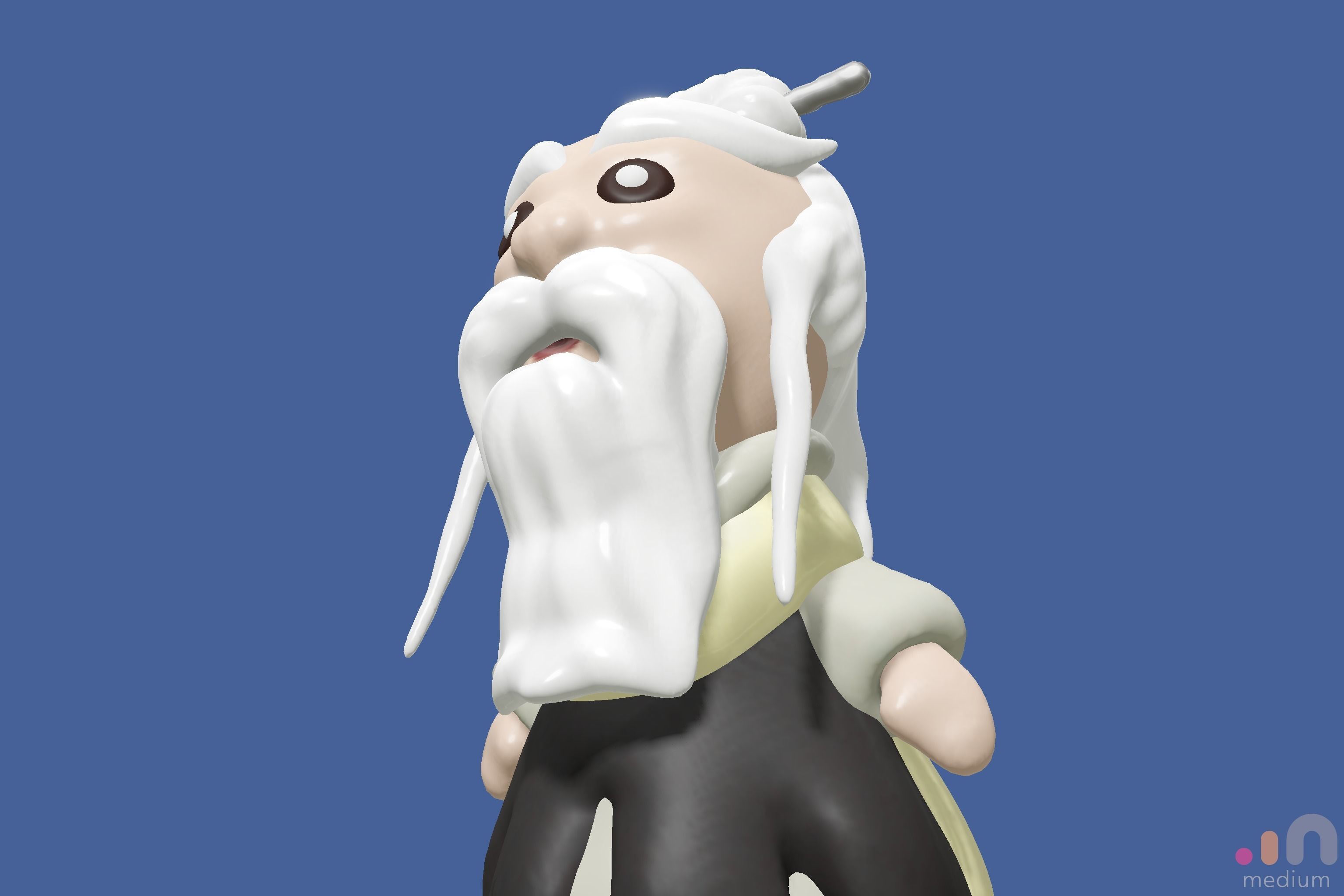 Pai Mei White Brow from Kill Bill movie 3D model_20