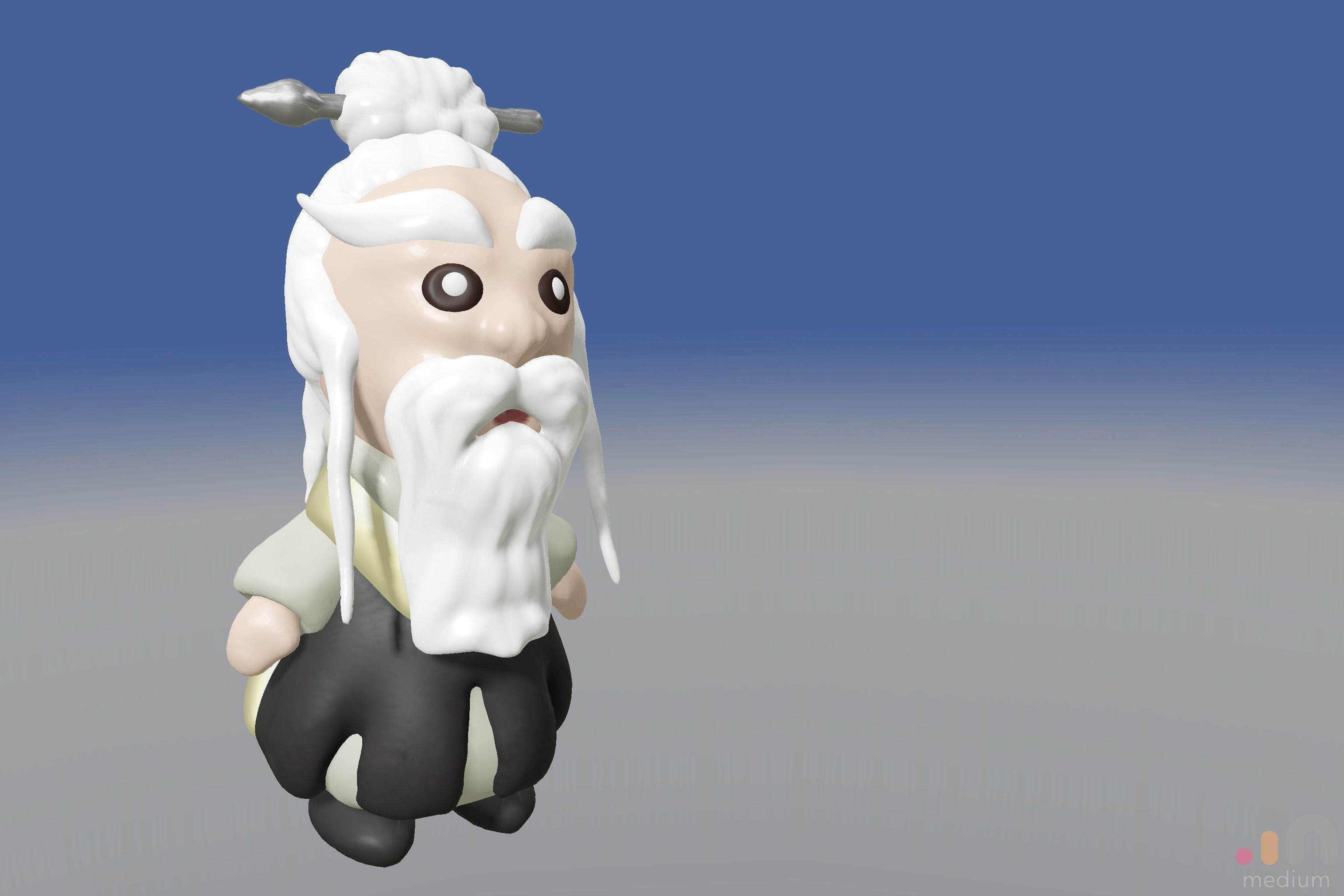 Pai Mei White Brow from Kill Bill movie 3D model_28