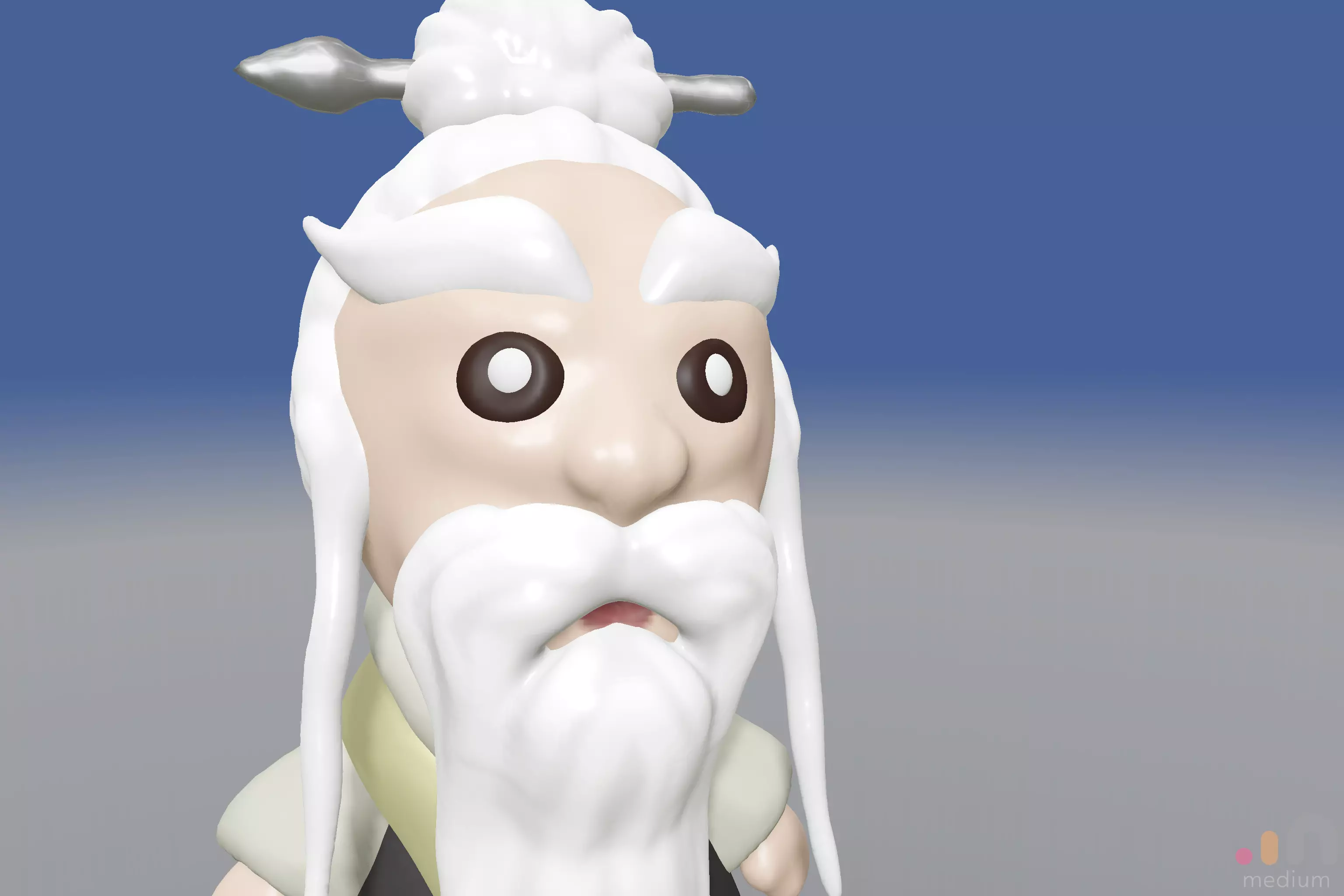 Pai Mei White Brow from Kill Bill movie 3D model_0