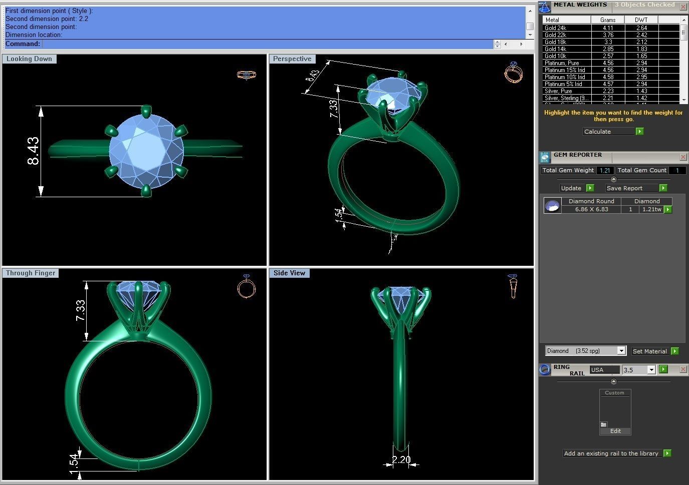 Engagment Ring 3317 3D print model_5