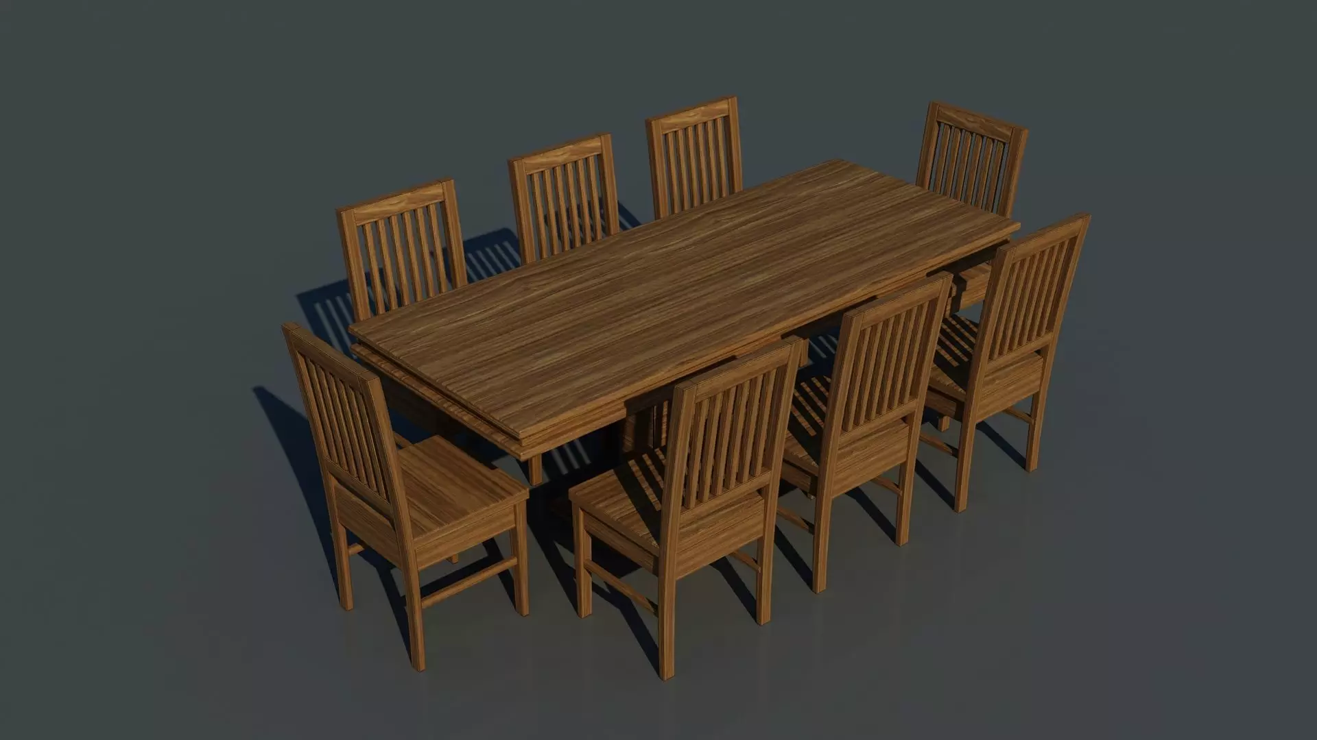 Dining table Free 3D model_0