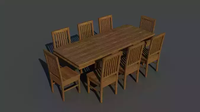 Dining table Free 3D model