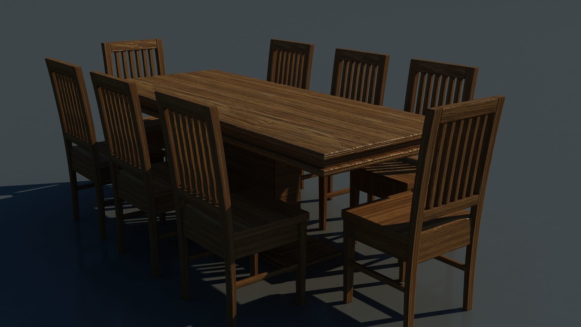 Dining table Free 3D model_2