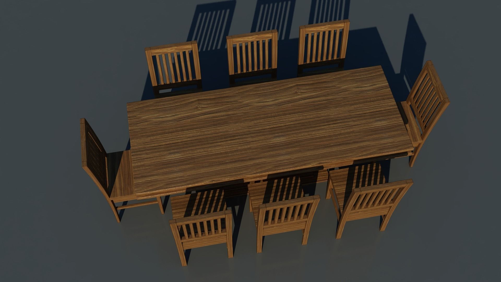 Dining table Free 3D model_1